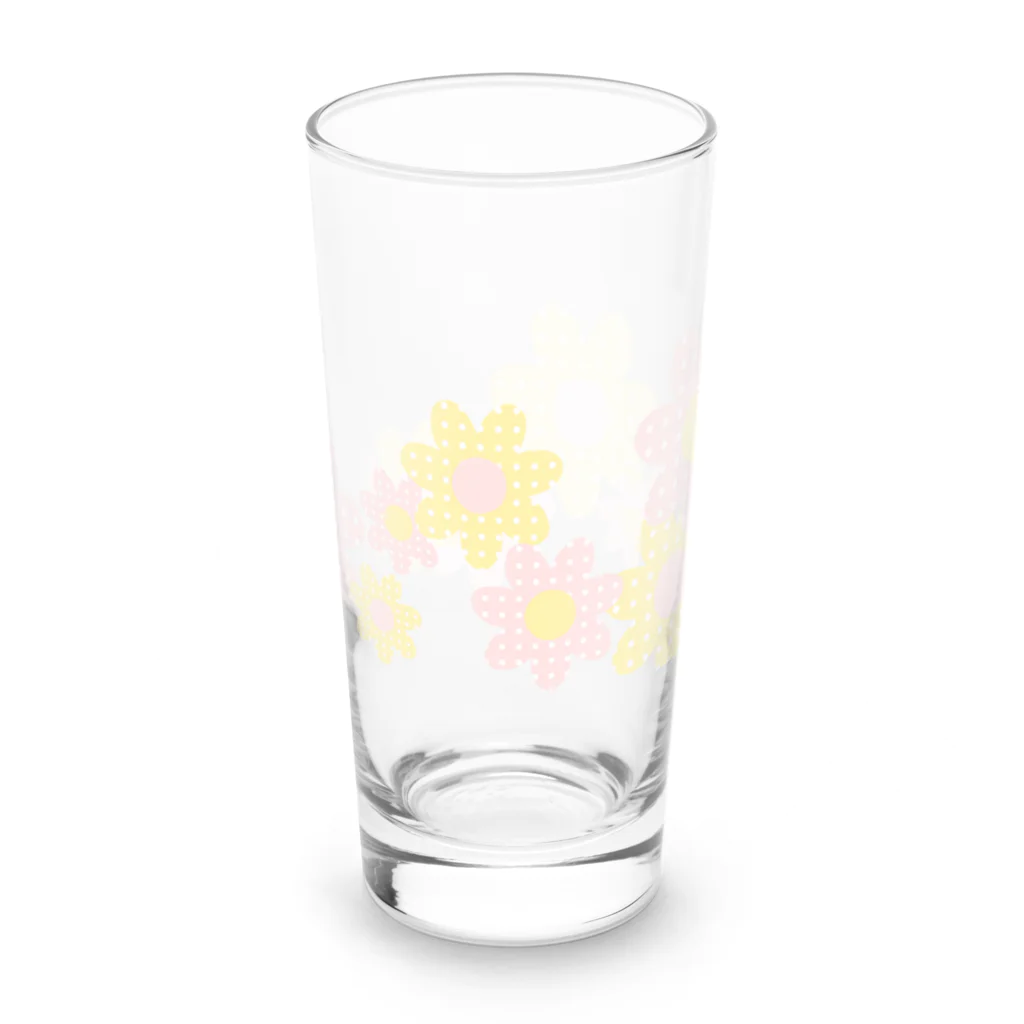 kazeou（風王）のレトロ風花(ドット)YP透過 Long Sized Water Glass :left