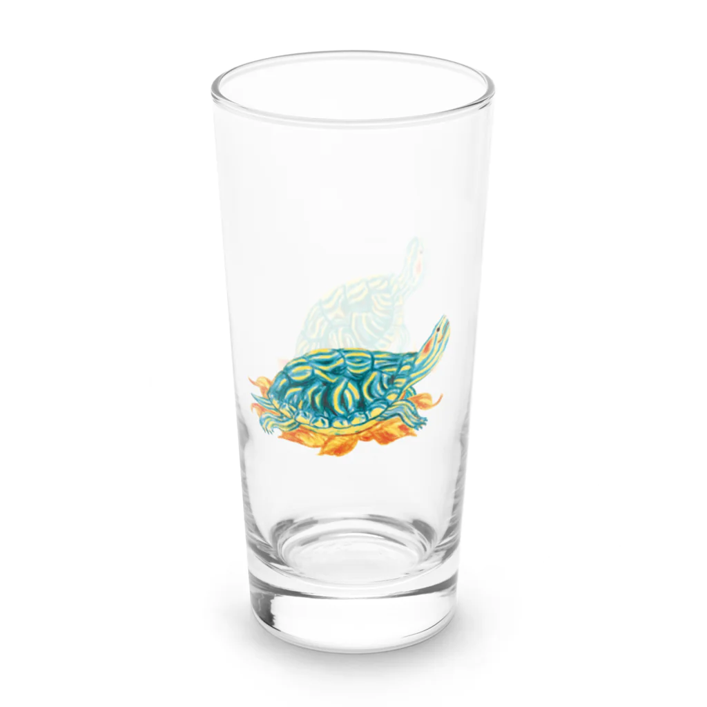 めろんぽっぷのお店だよの春を待つ アカミミガメ 小春日和 LG Long Sized Water Glass :left