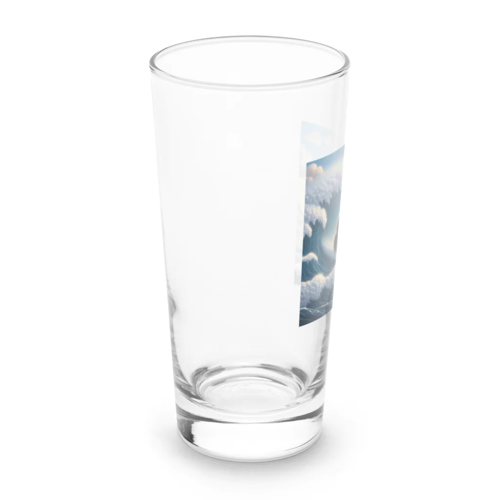 ANTARESの波乗り黒柴2 Long Sized Water Glass :left