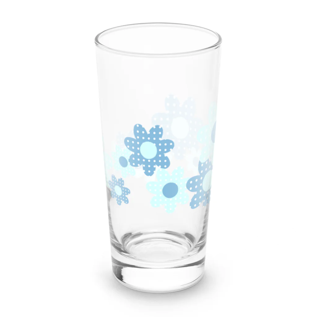 kazeou（風王）のレトロ風花(ドット)B透過 Long Sized Water Glass :left