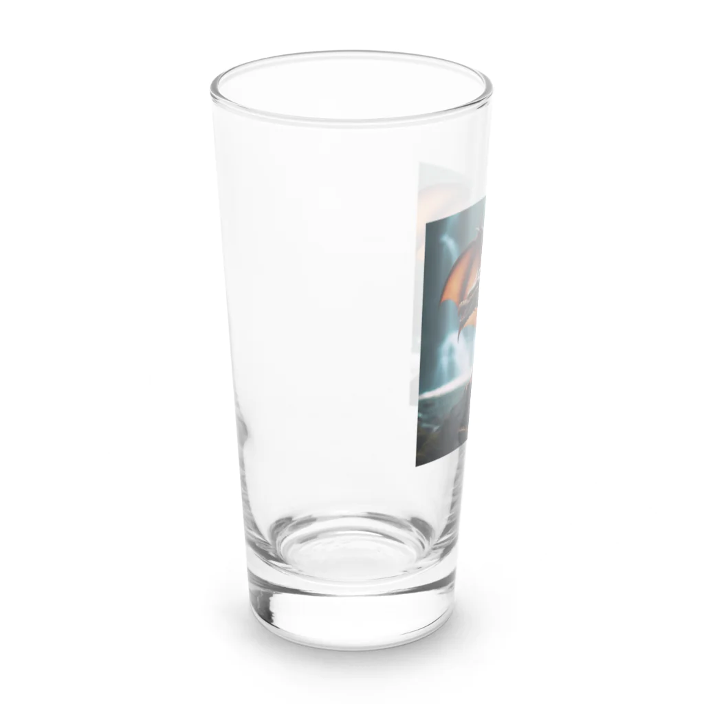 rian14の滝のそばで涼んでいる龍 Long Sized Water Glass :left