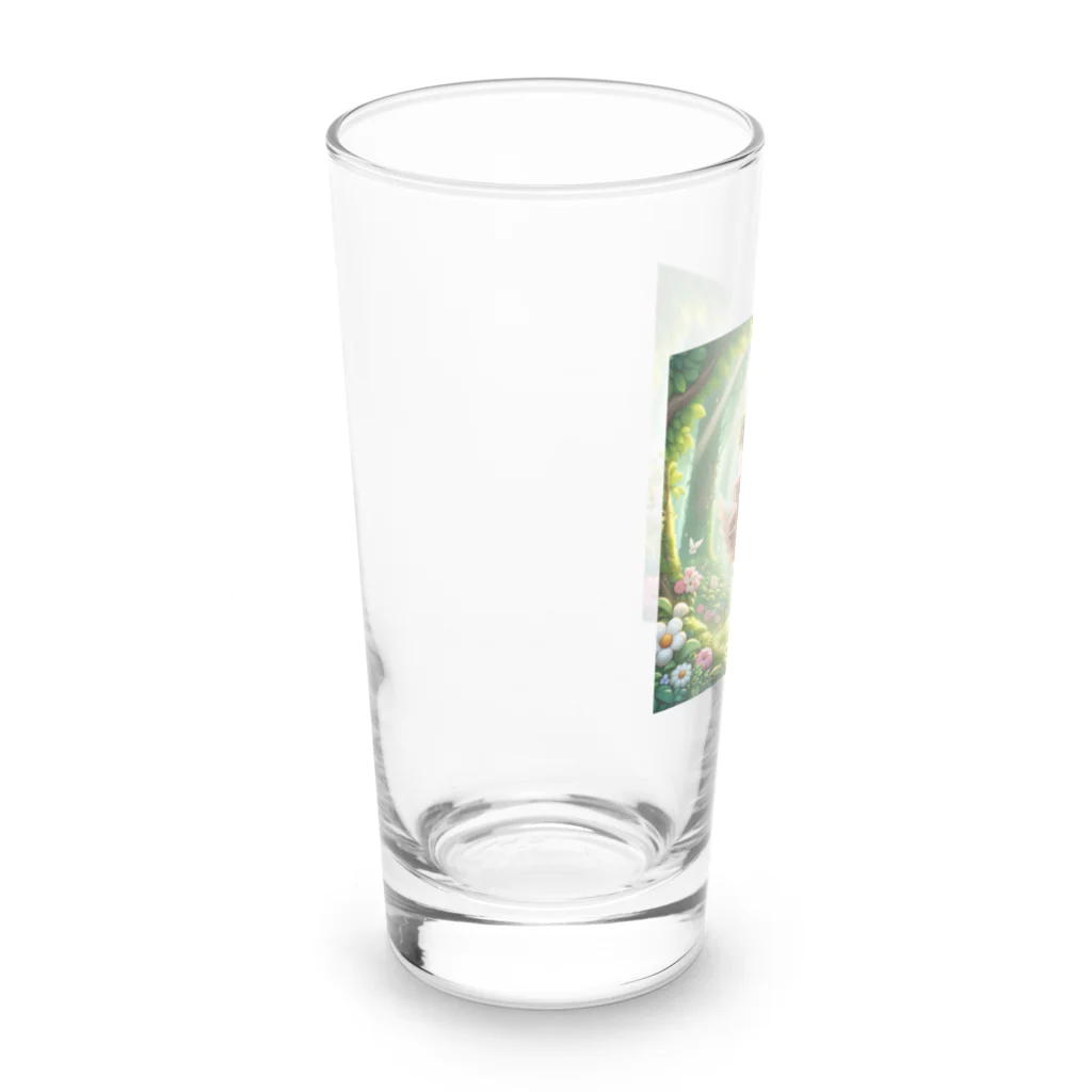 天使の館のフルートをひく天使 Long Sized Water Glass :left