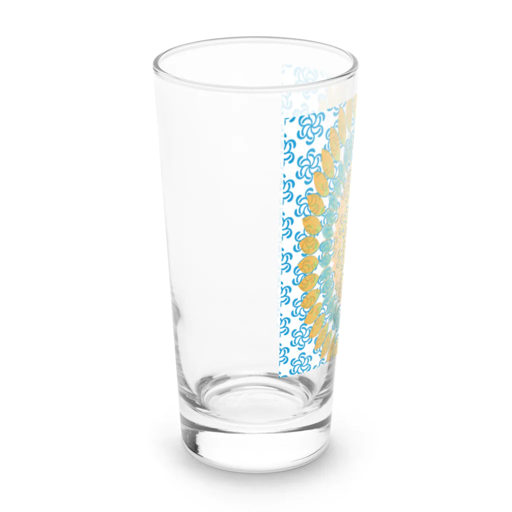 ロブ氏 イラストグッズ！の水辺に浮かぶひまわりの花 Long Sized Water Glass :left