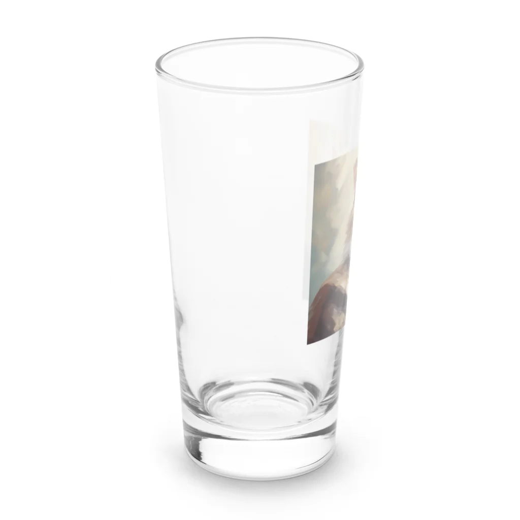 esmeralda64のブルーダイヤモンドの猫王 Long Sized Water Glass :left