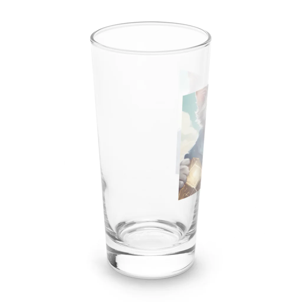 キャリーの紳士猫 Long Sized Water Glass :left