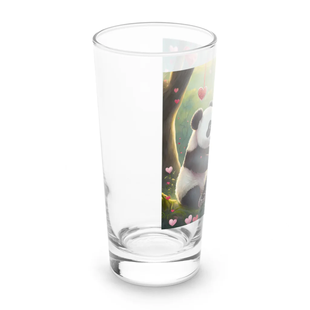 ねこねこねこんのパンダハート Long Sized Water Glass :left