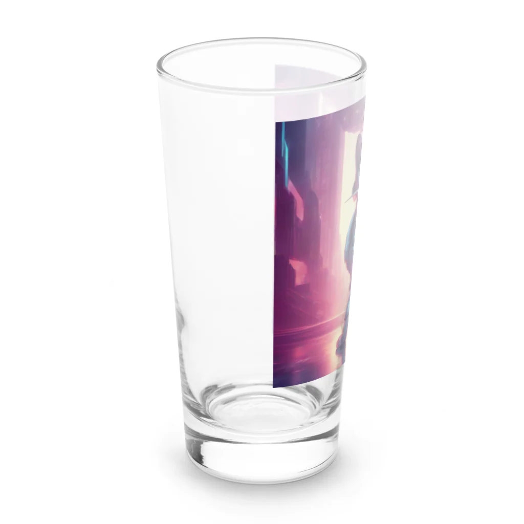 fancygraphicのサイボーグキャット Long Sized Water Glass :left