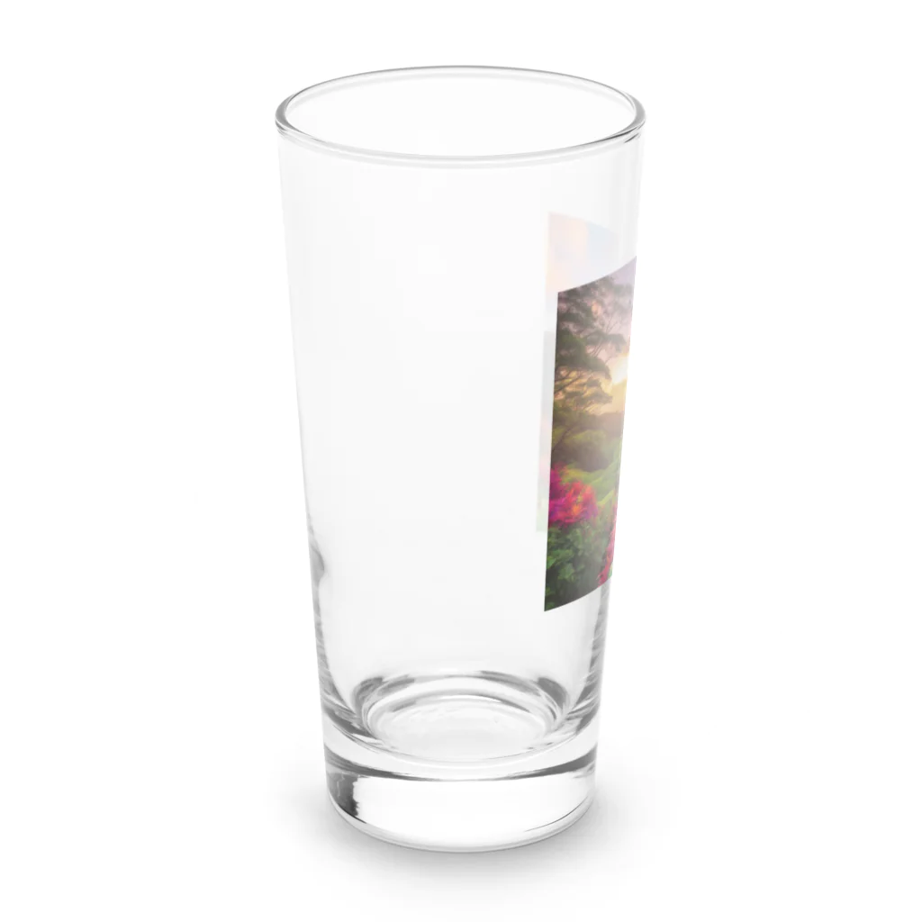 どうぶつやのハワイ　サーフィン Long Sized Water Glass :left