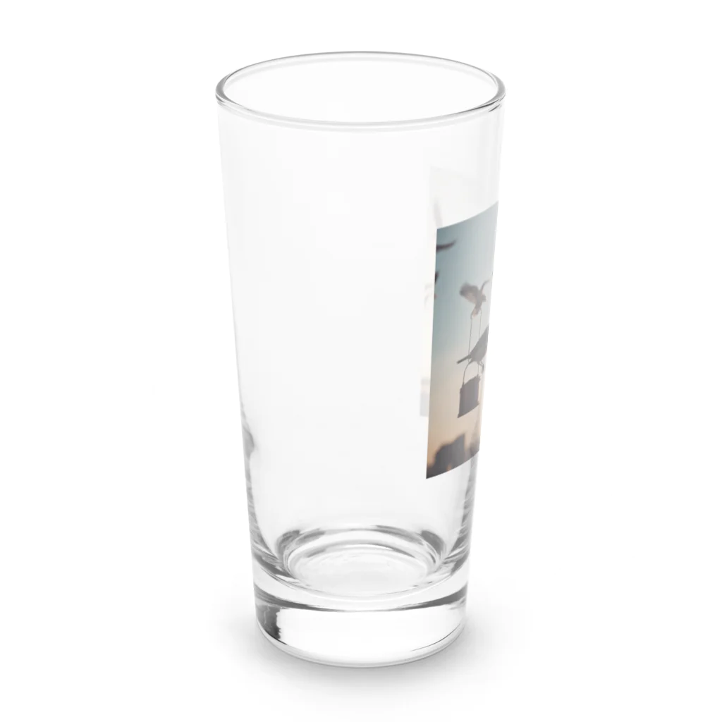 simaenaga234の夕方の鳥 Long Sized Water Glass :left