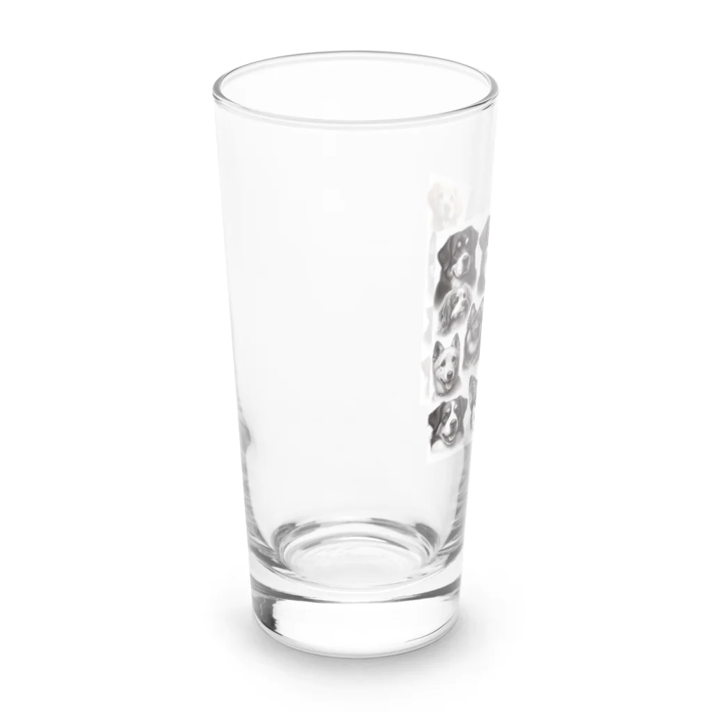 dogfulのかっこいい大型犬 Long Sized Water Glass :left