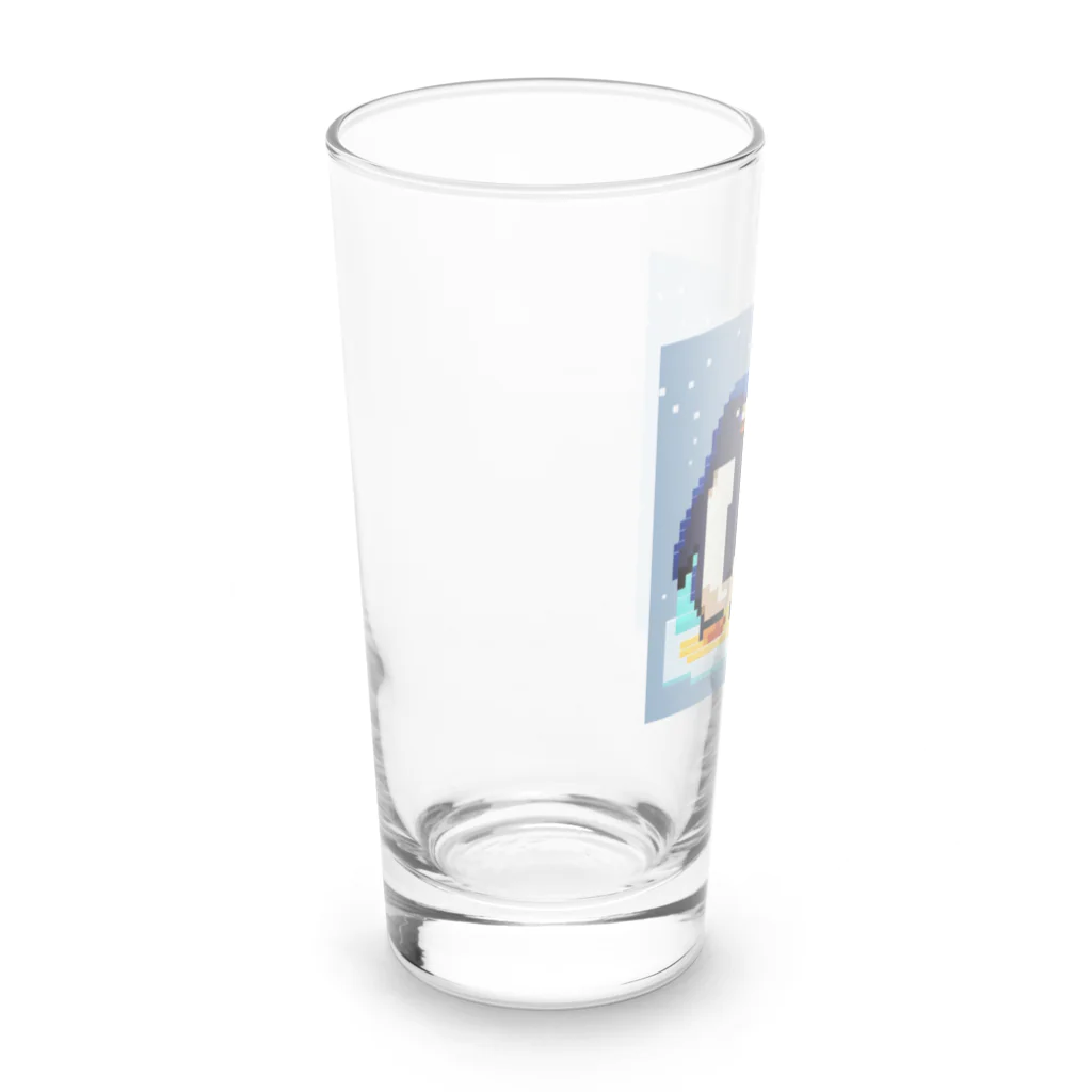 AI画像作って遊ぼうのドット絵のペンギン Long Sized Water Glass :left