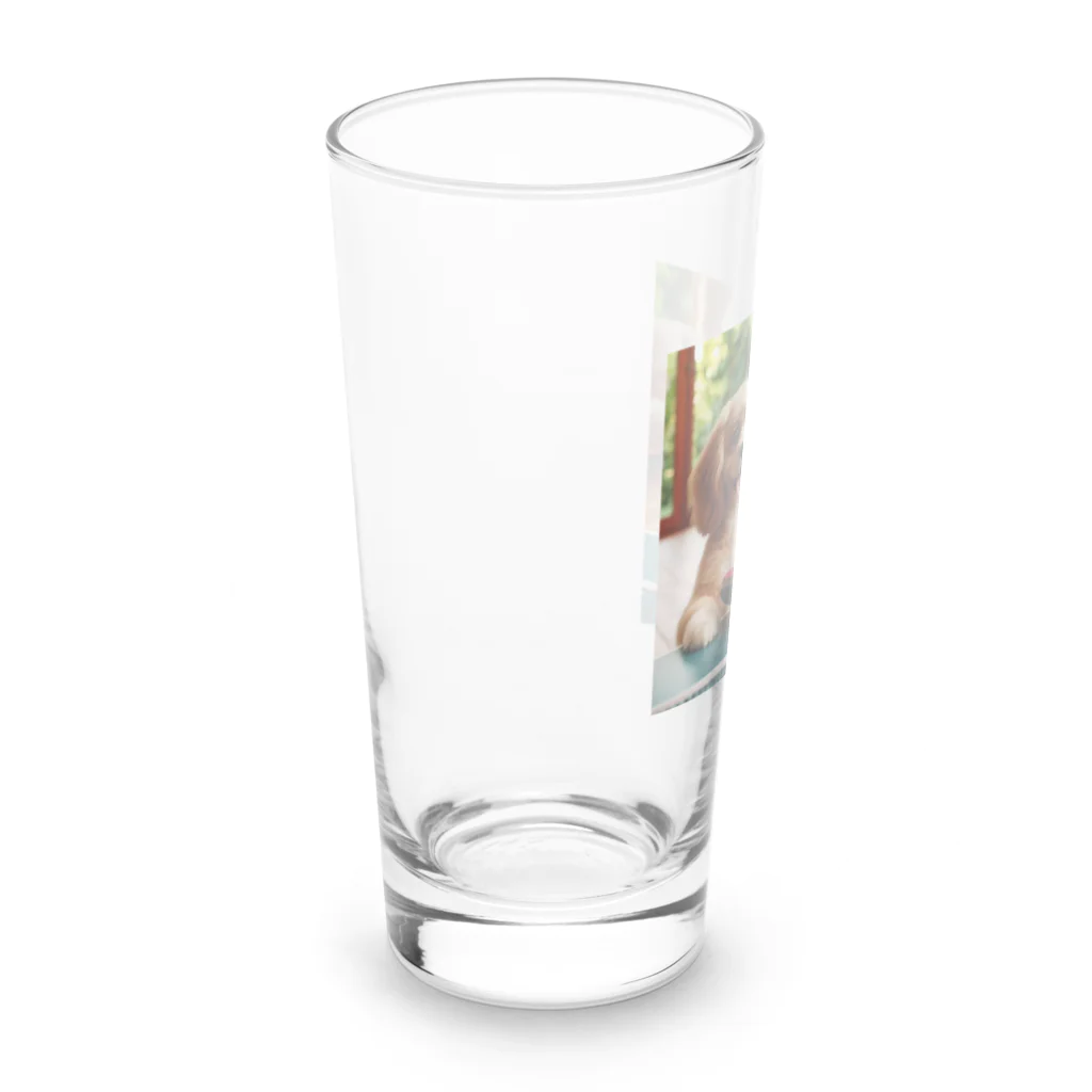 mitsu0123456の可愛い卓球犬 Long Sized Water Glass :left