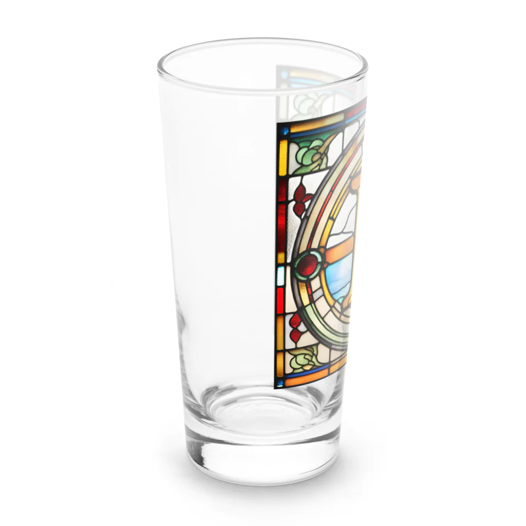 alphabet stained glassのstained glass K Long Sized Water Glass :left