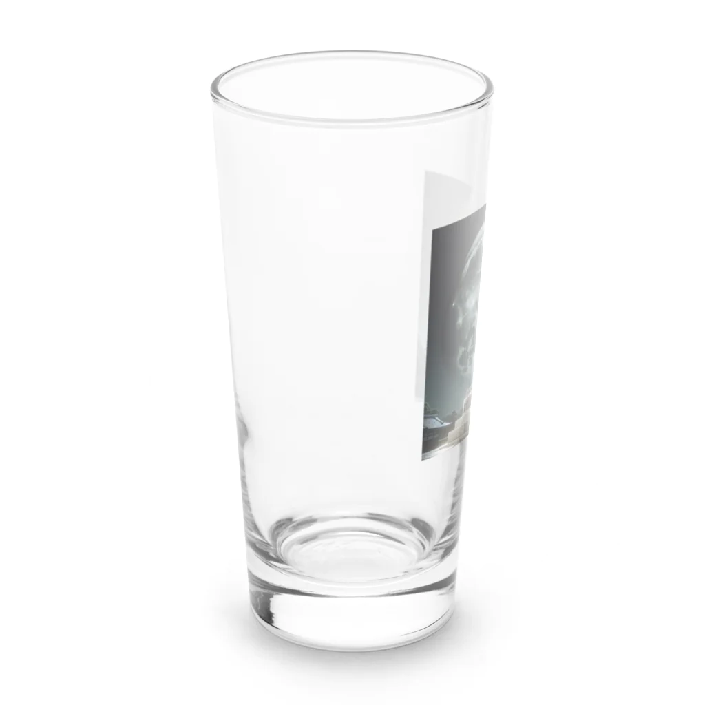 kenken-kenkenショップの月夜の狛犬 Long Sized Water Glass :left