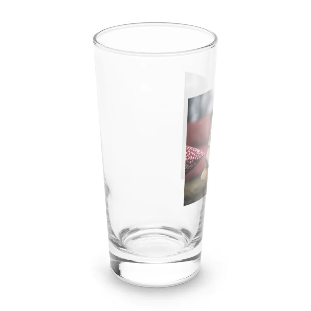 ODDS-345のぬいぐるみと格闘するパグ Long Sized Water Glass :left