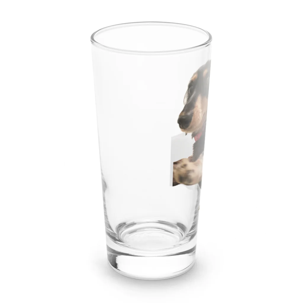 MNdaddyのおすましダックスさつきさん Long Sized Water Glass :left