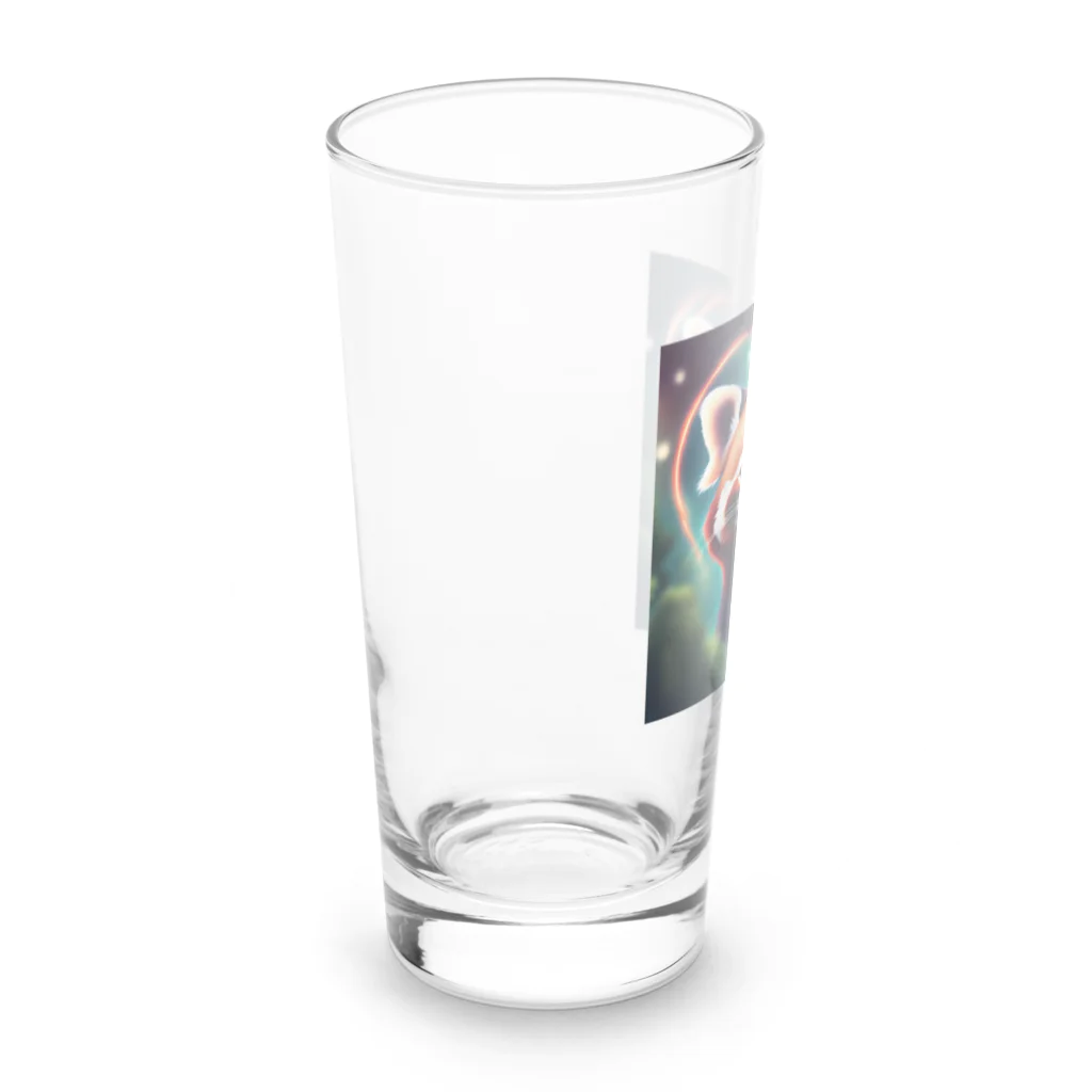 cute animal worldのかわいいレッサーパンダワールド Long Sized Water Glass :left