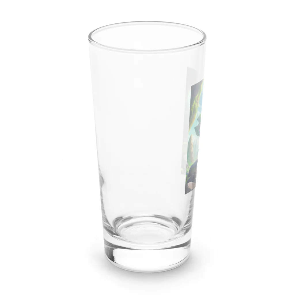dorakiti0712のピースフルグリーン！ Long Sized Water Glass :left