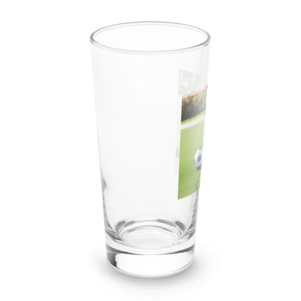 huwahuwa_nikonikoshopのサッカーするネコ Long Sized Water Glass :left