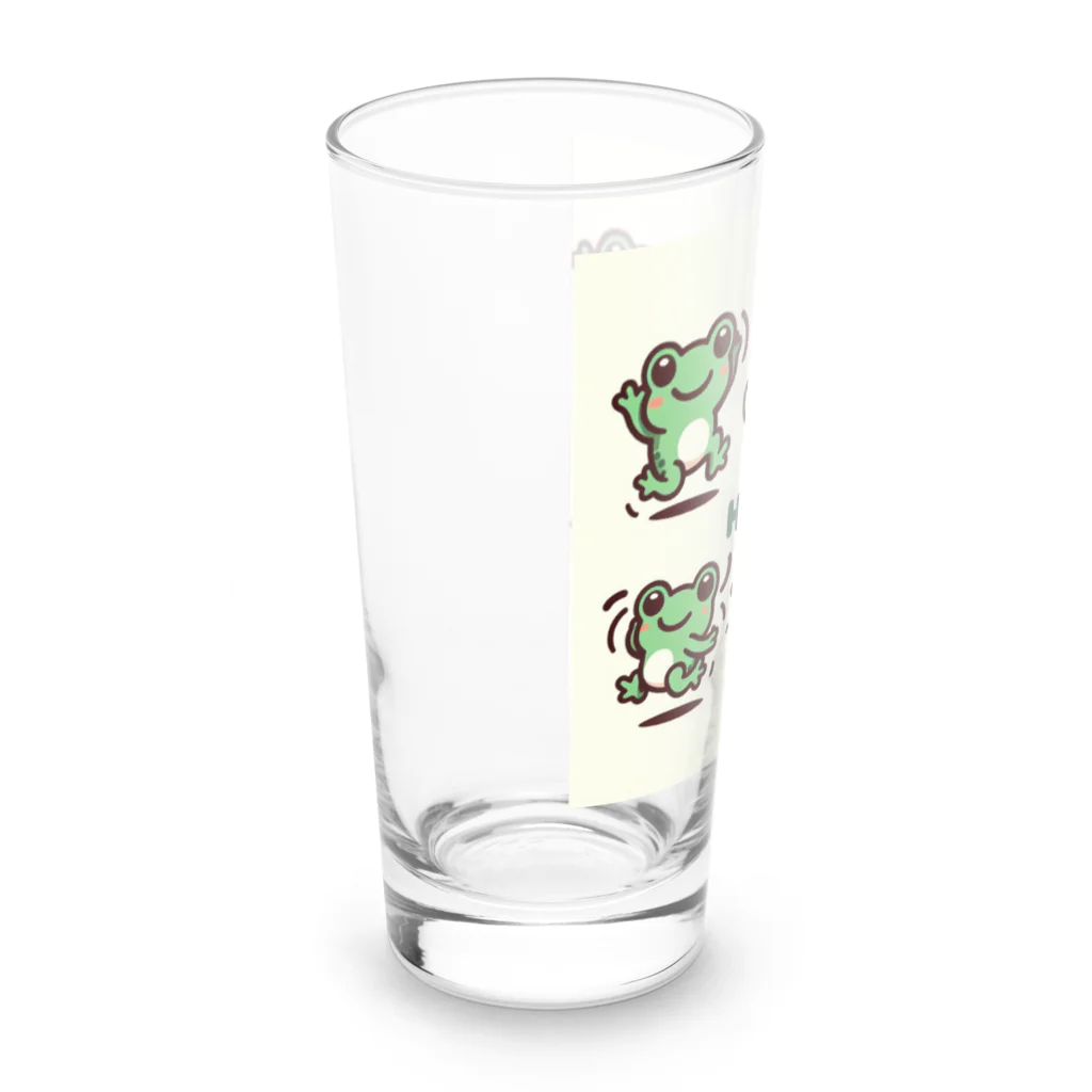 カエルグッズのHAPPYカエル踊り Long Sized Water Glass :left