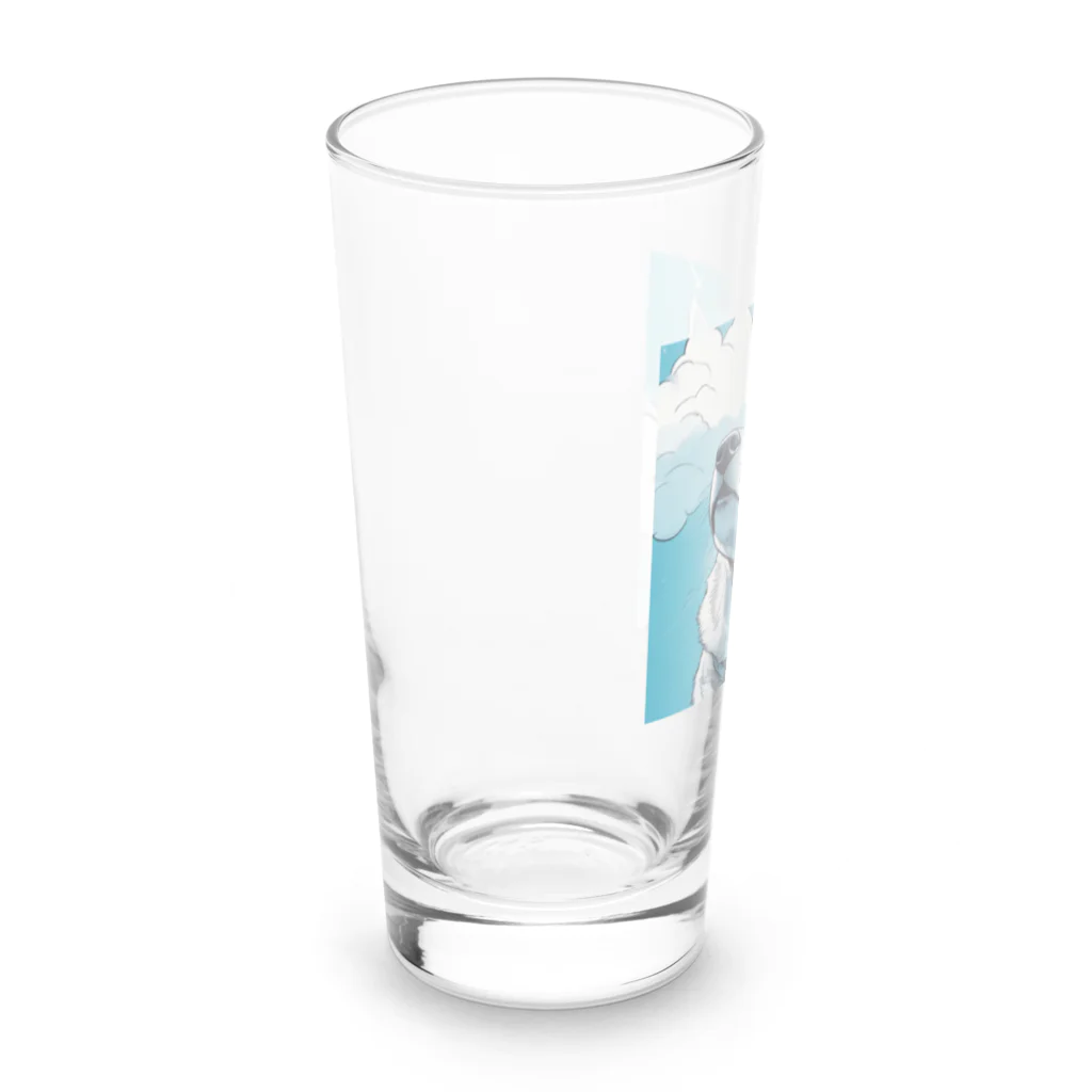 宗乙商店の我思う、我は秋田犬。 Long Sized Water Glass :left