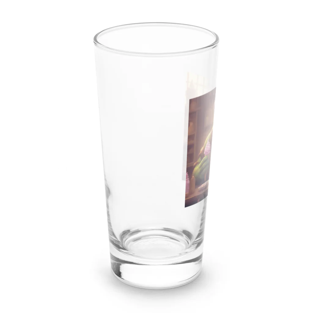 黒鬼ARTの鬼のアイス屋さん Long Sized Water Glass :left
