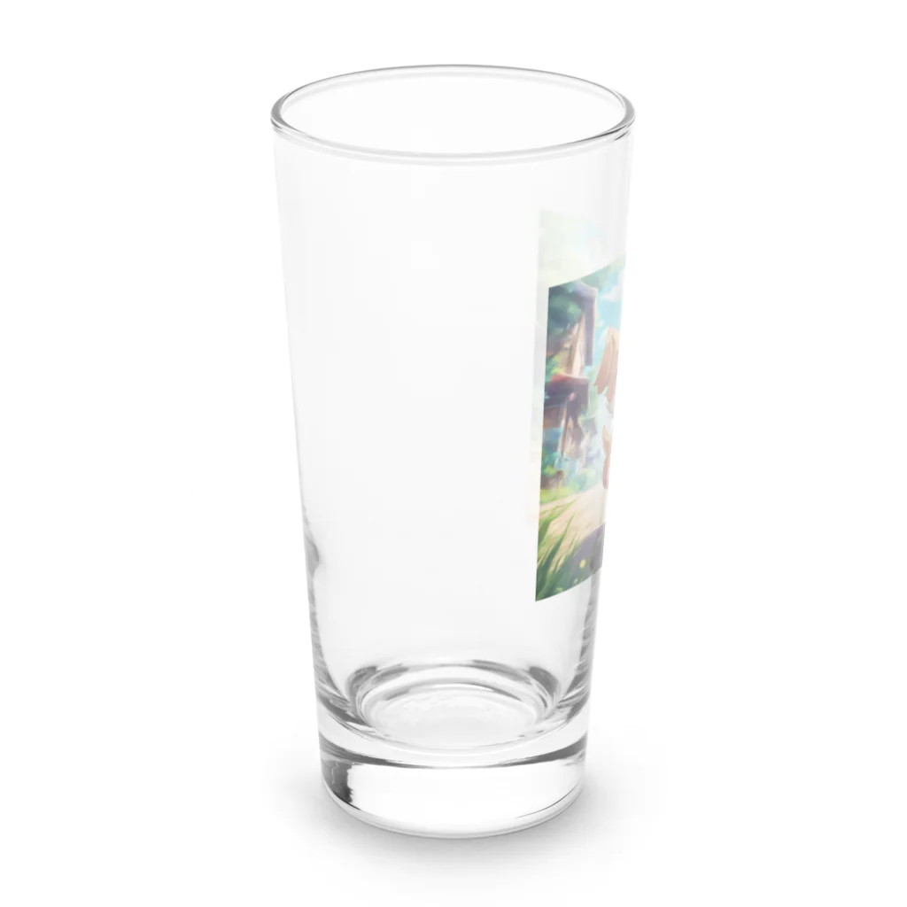 happiness_shopのかわいい子犬が元気いっぱい！ Long Sized Water Glass :left