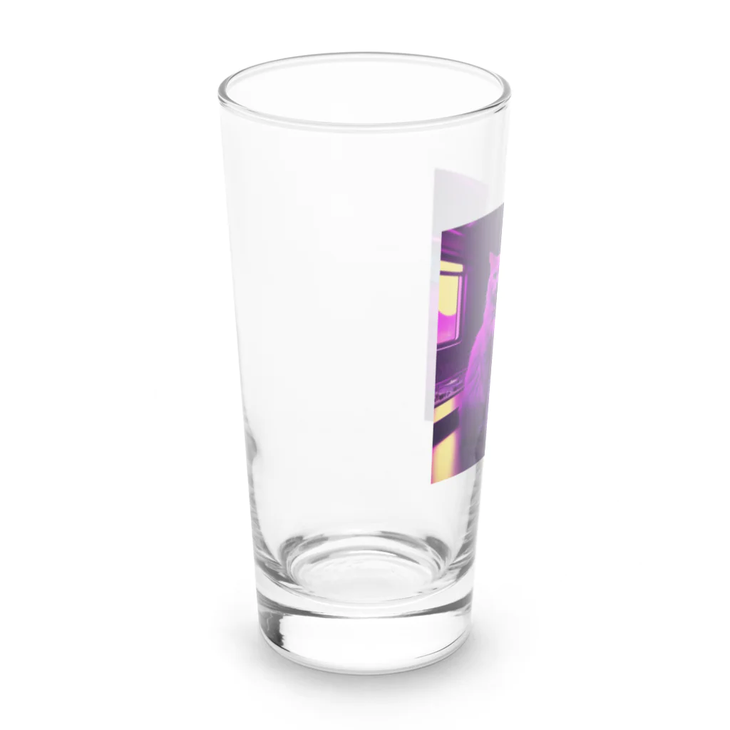 jujumarucatのROCKYCAT　くつろぐ Long Sized Water Glass :left