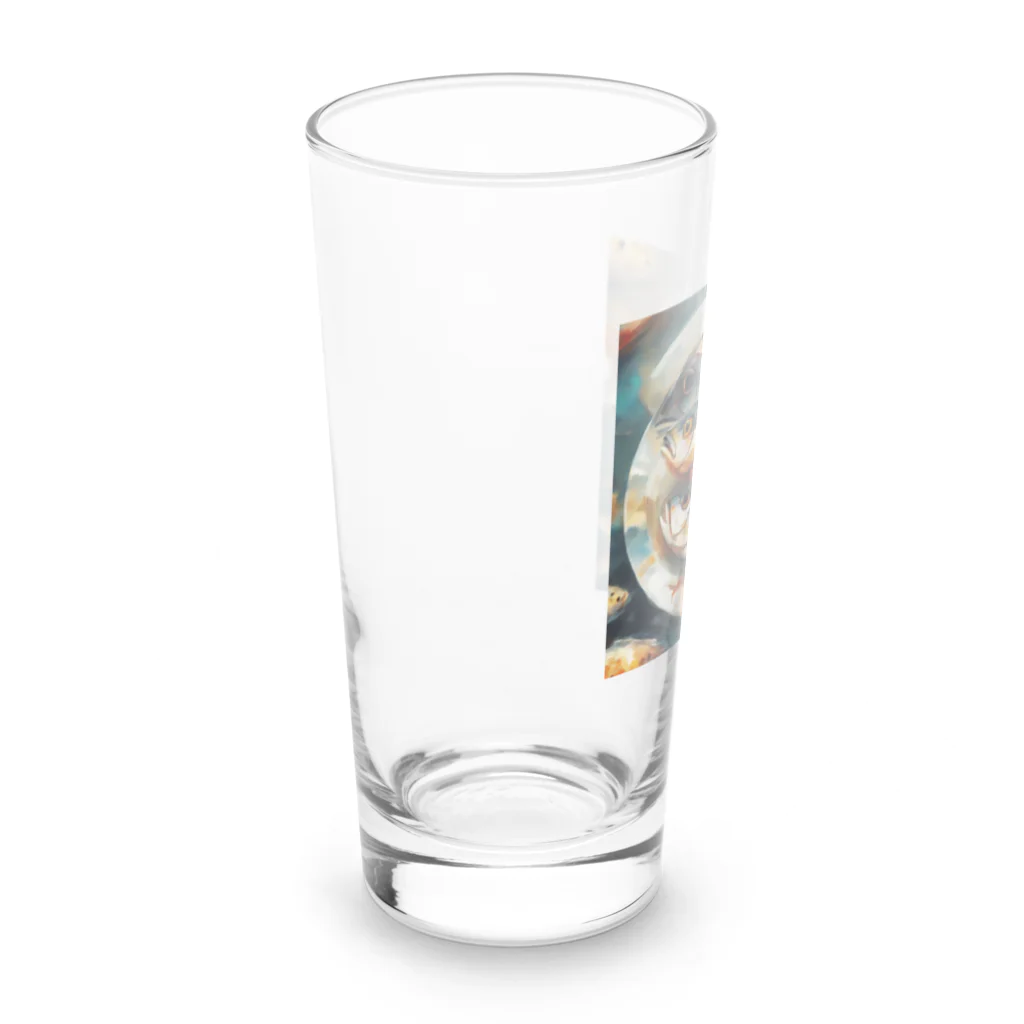 happiness_shopの粗食が一番 Long Sized Water Glass :left