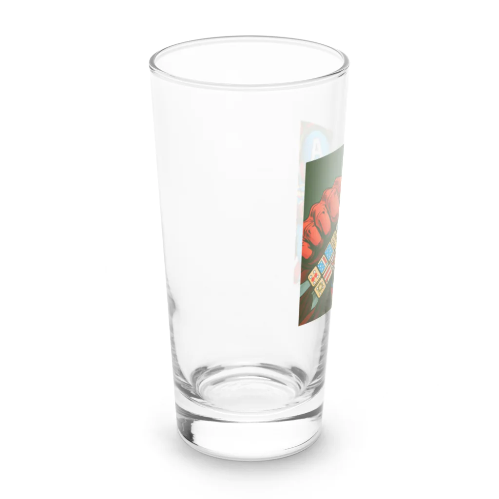 まいけんの怪しいアメコミヒーロー maiken Long Sized Water Glass :left