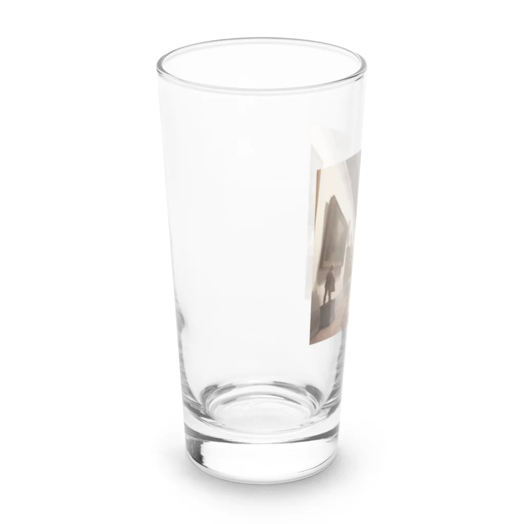 こにこの美術館を歩く女の子 Long Sized Water Glass :left