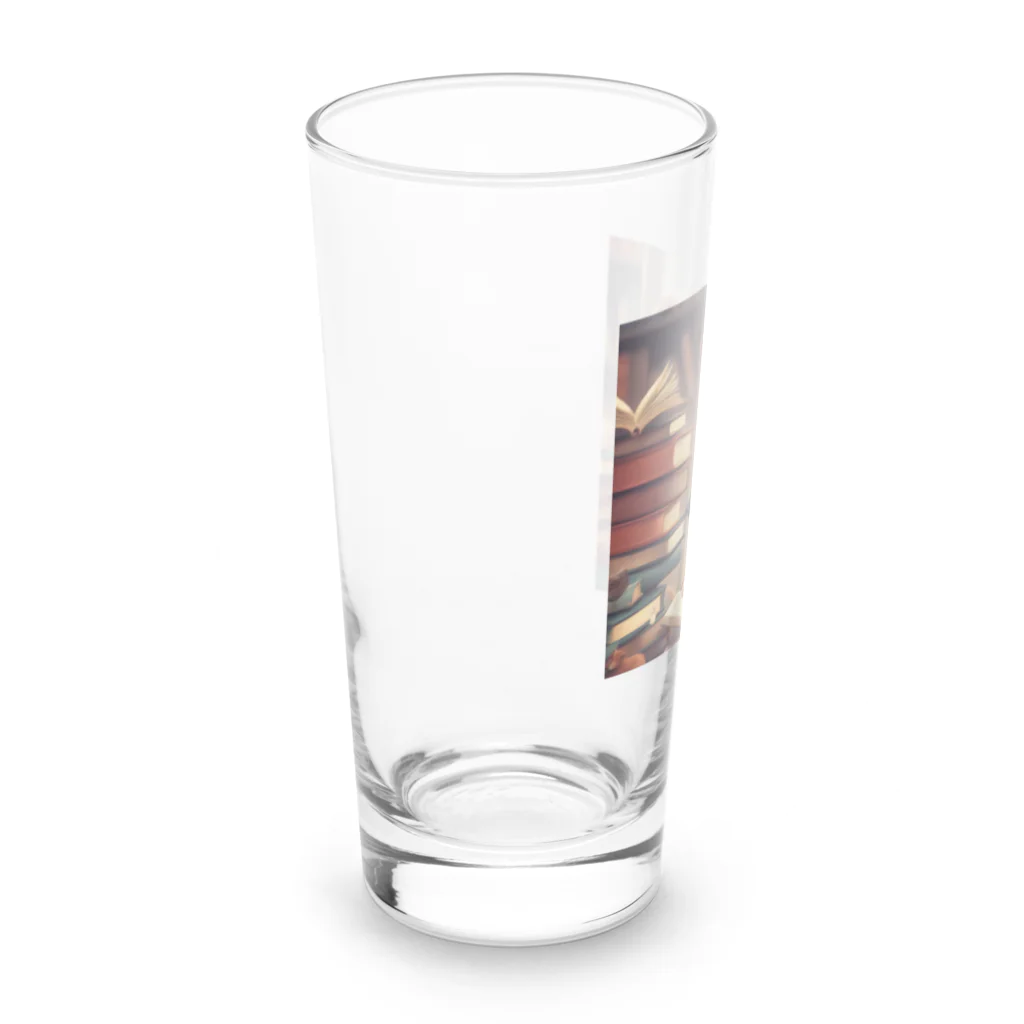 me-tooの知識欲旺盛なわんちゃん Long Sized Water Glass :left