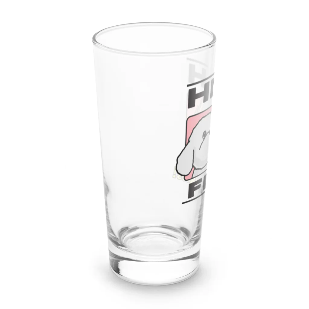 walkiesのハイタッチ！トイプードルシルバー Long Sized Water Glass :left