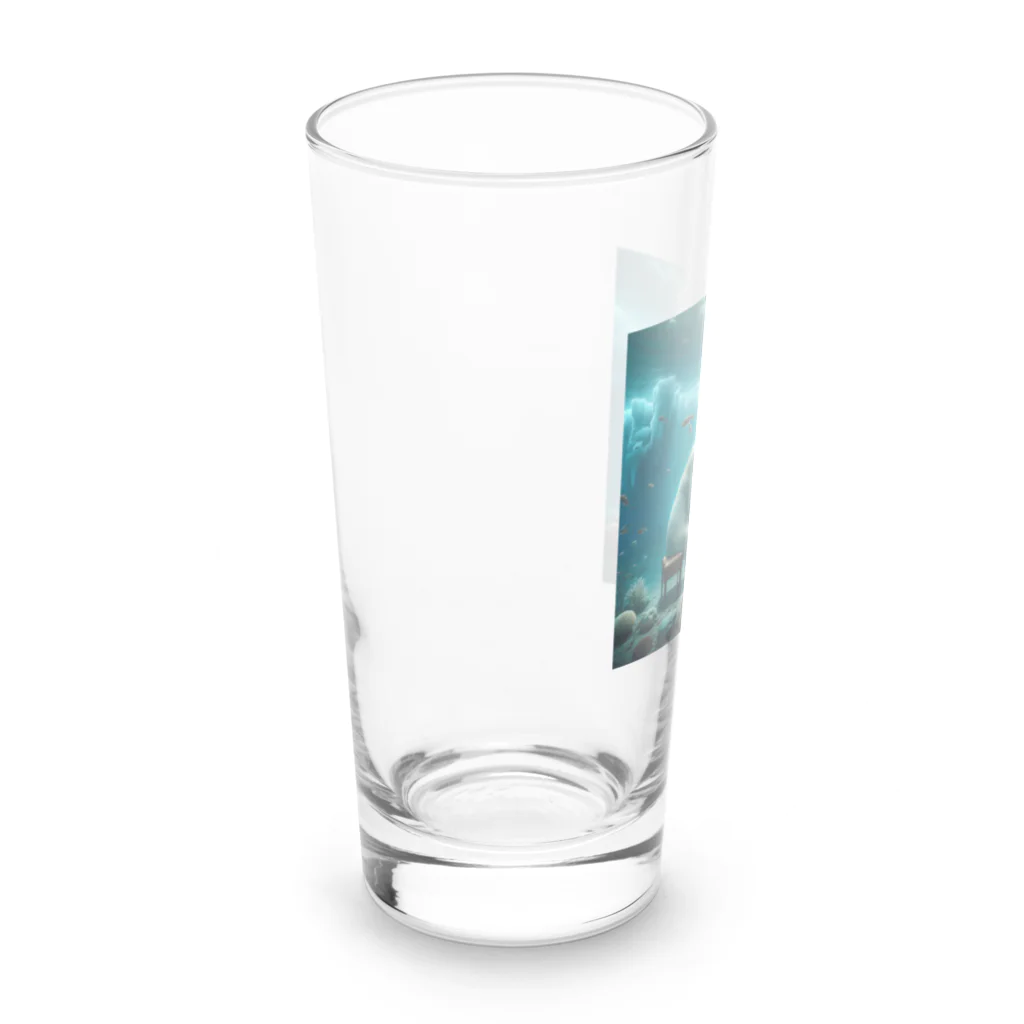 MYoshiの海中でピアノを弾く白熊 Long Sized Water Glass :left