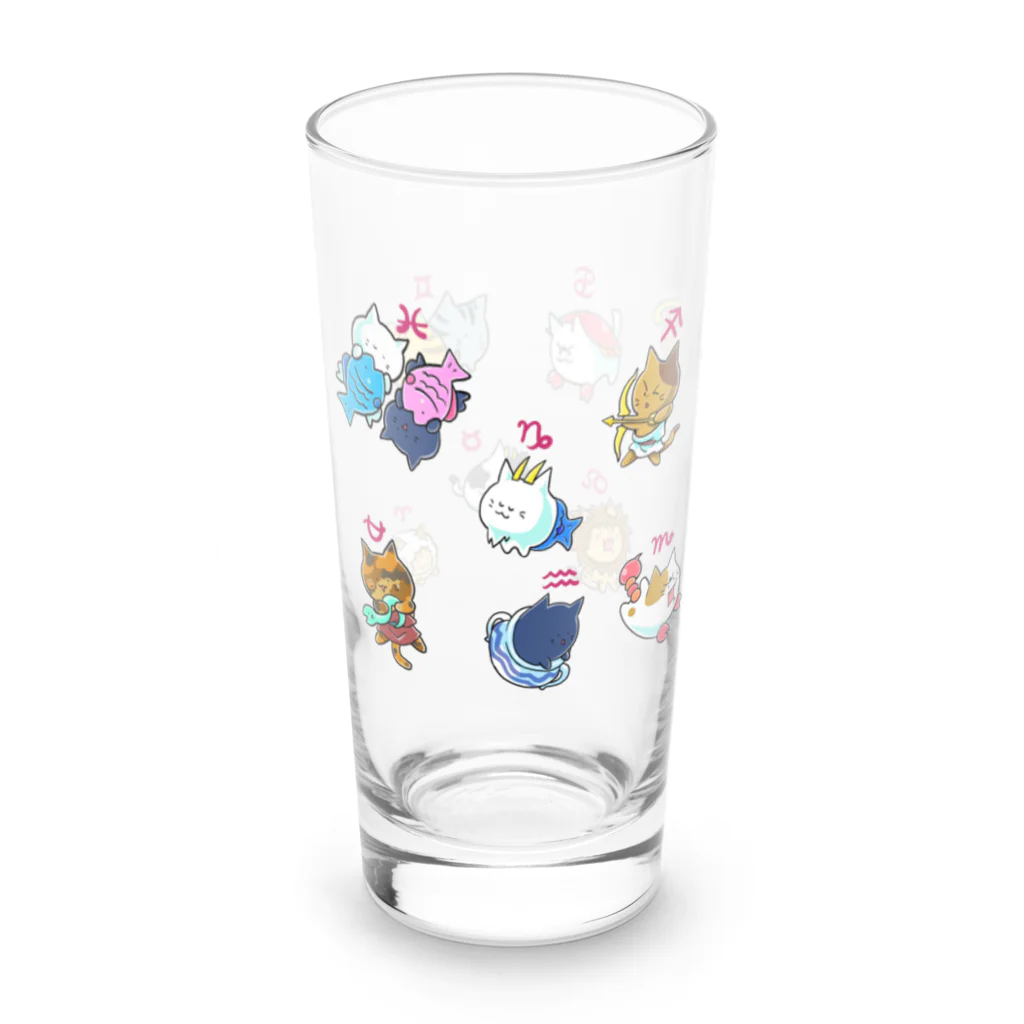 もふもふ堂の１２星座と猫コラボ Long Sized Water Glass :left