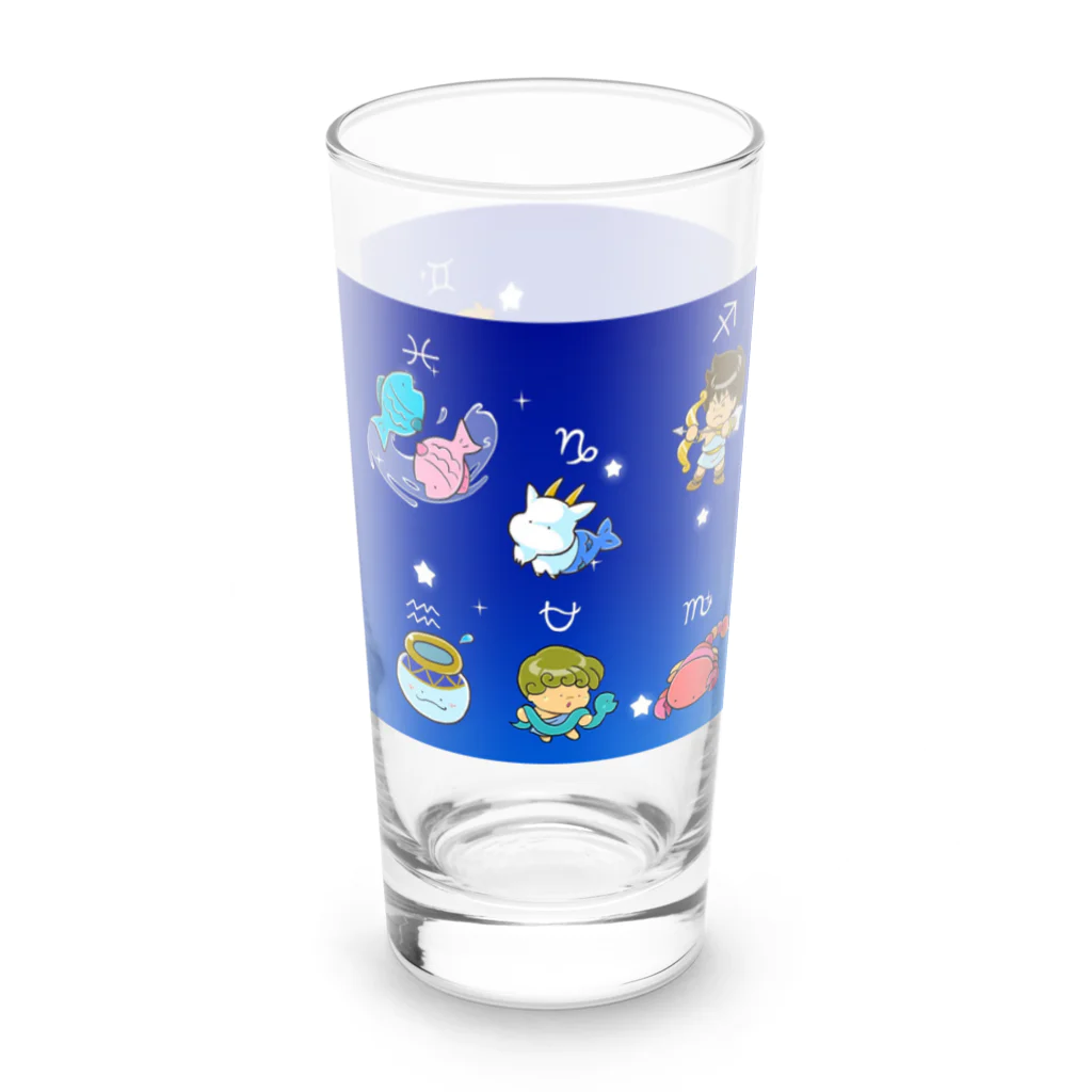 もふもふ堂の１２（１３）星座のかわいいデザイン Long Sized Water Glass :left