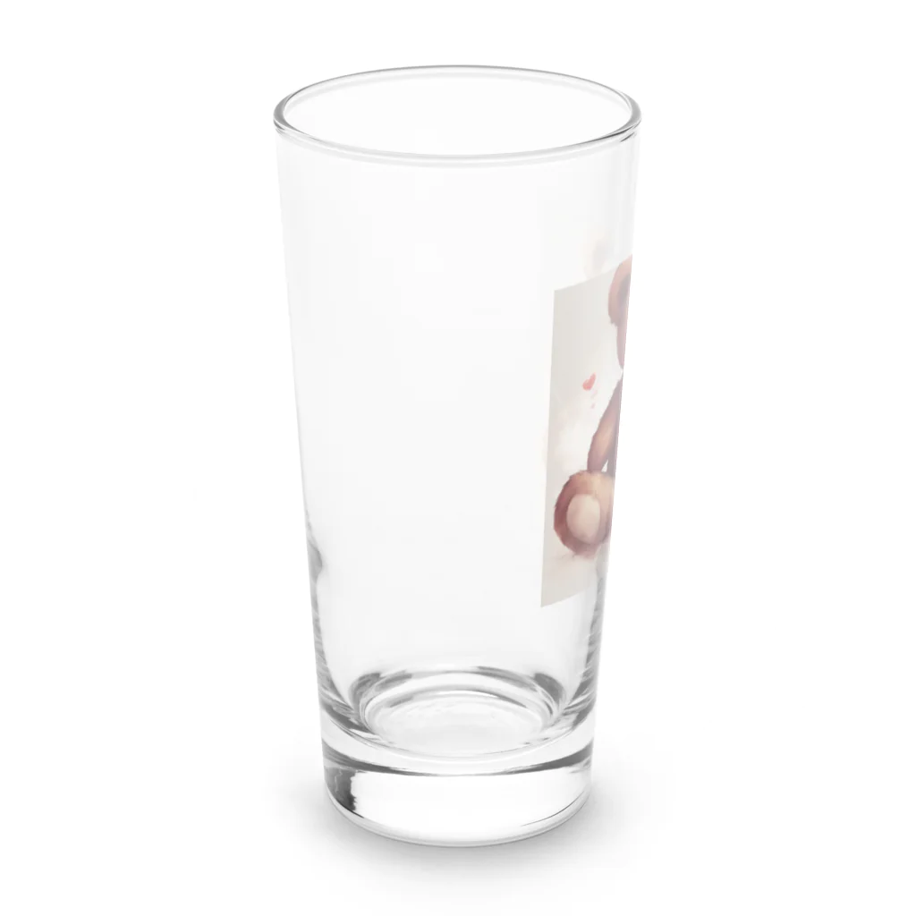 TEFのぬいぐるみと花 Long Sized Water Glass :left