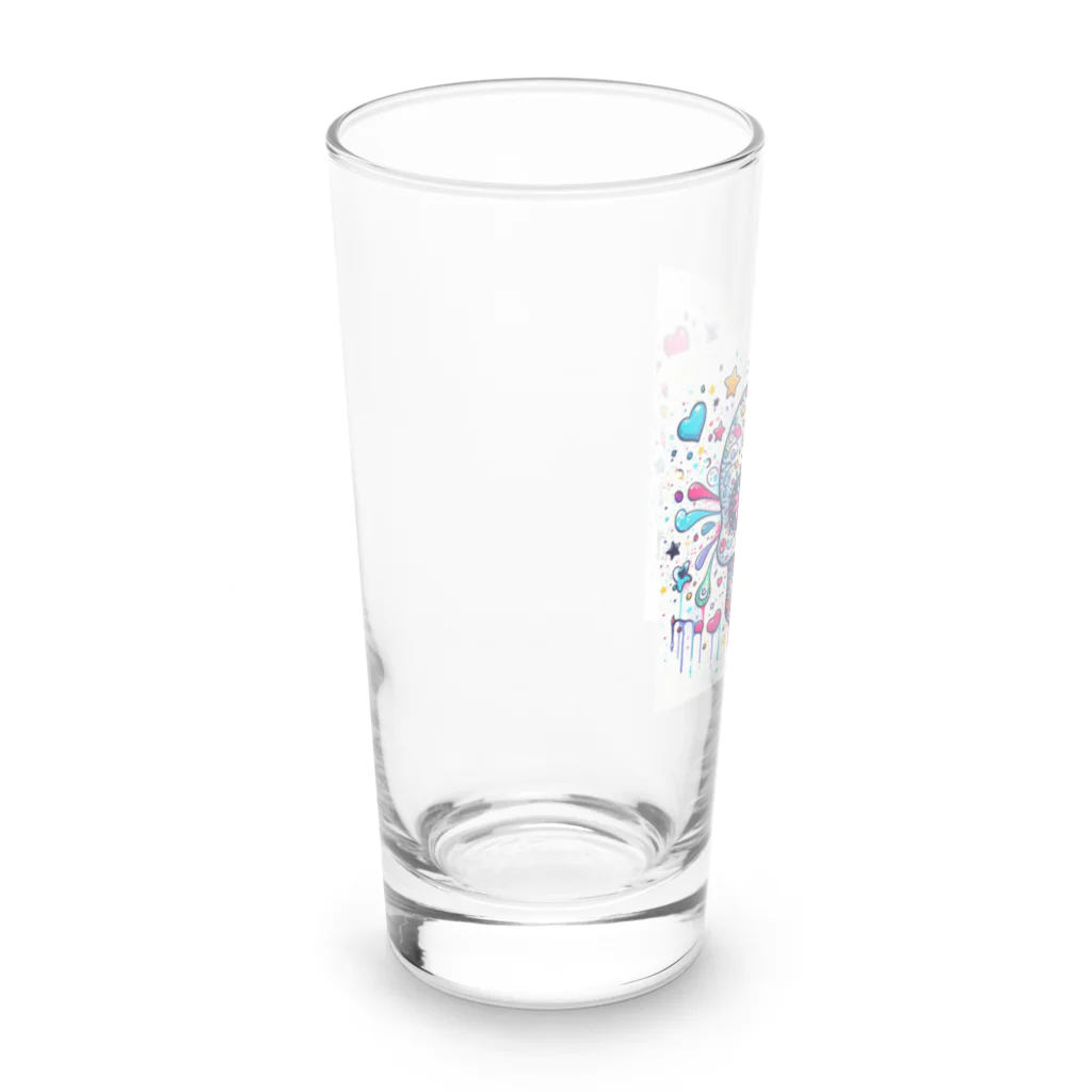 yasurin7000のカラフルスカル Long Sized Water Glass :left