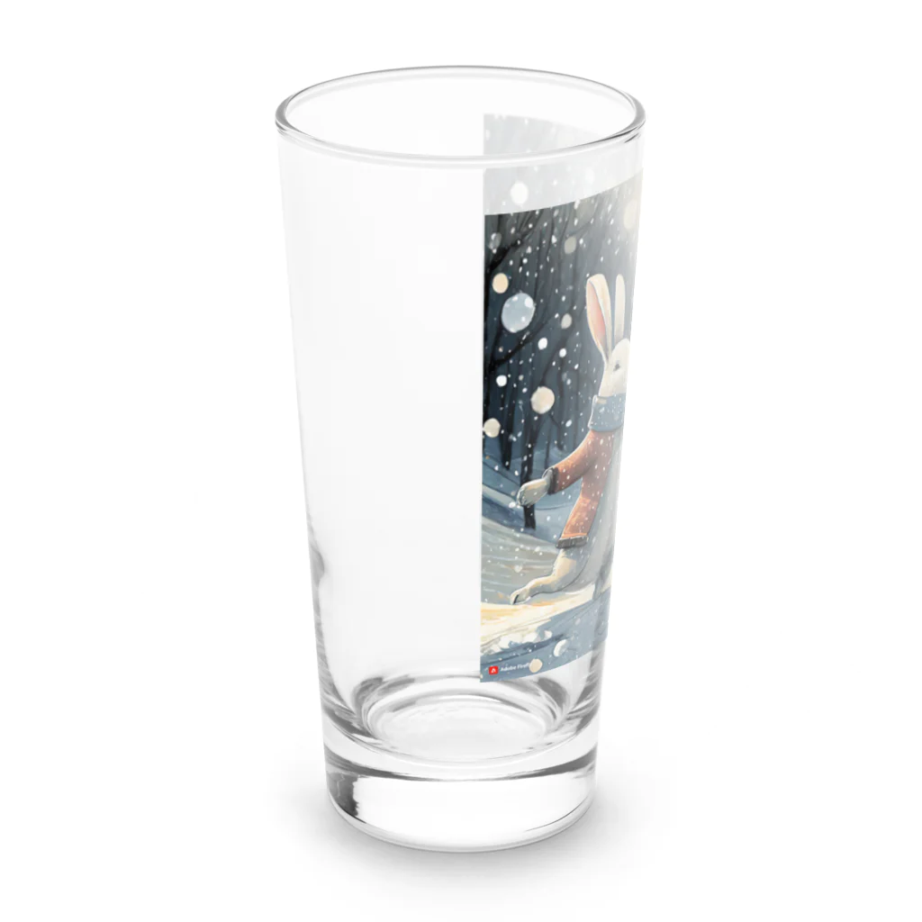 ALICE_nonの踊っているウサギたち Long Sized Water Glass :left