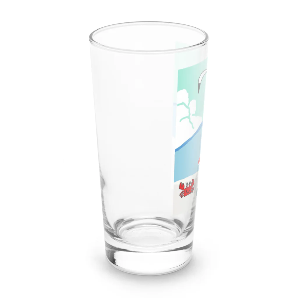 エマメ本舗のオッドアイの白猫エマメちゃんグッズ Long Sized Water Glass :left