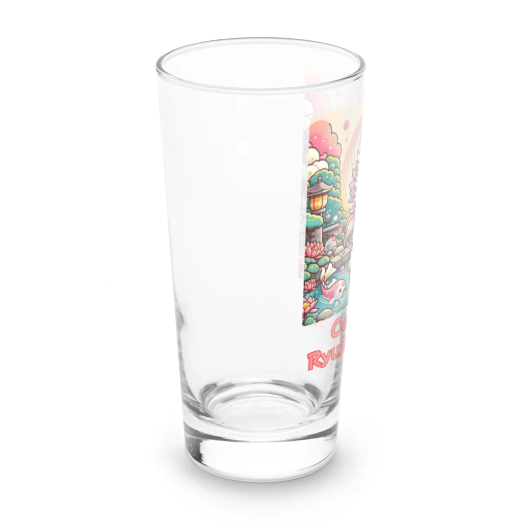 大江戸花火祭りのCelestial Ryujin Realm～天上の龍神社7 Long Sized Water Glass :left