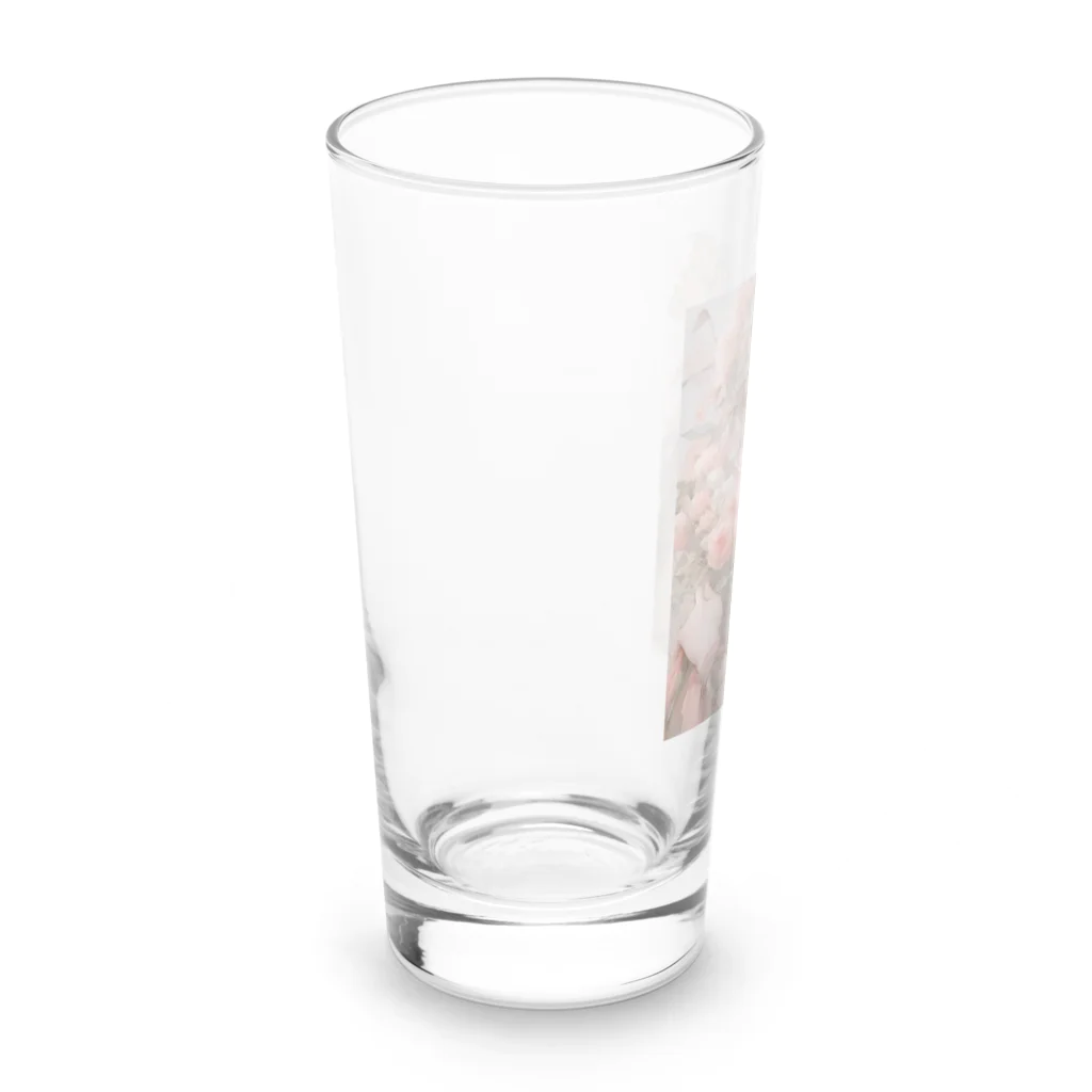 AQUAMETAVERSEのバラの花束と女性　なでしこ1478 Long Sized Water Glass :left