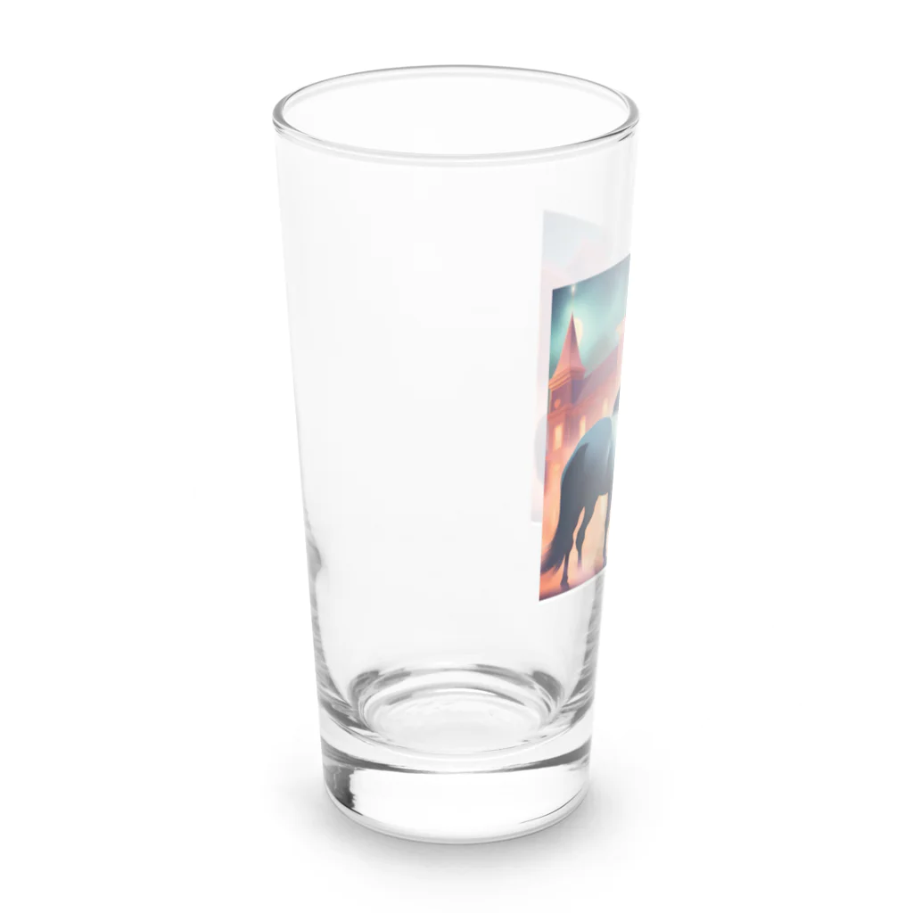 runbitの乾杯している馬たち Long Sized Water Glass :left