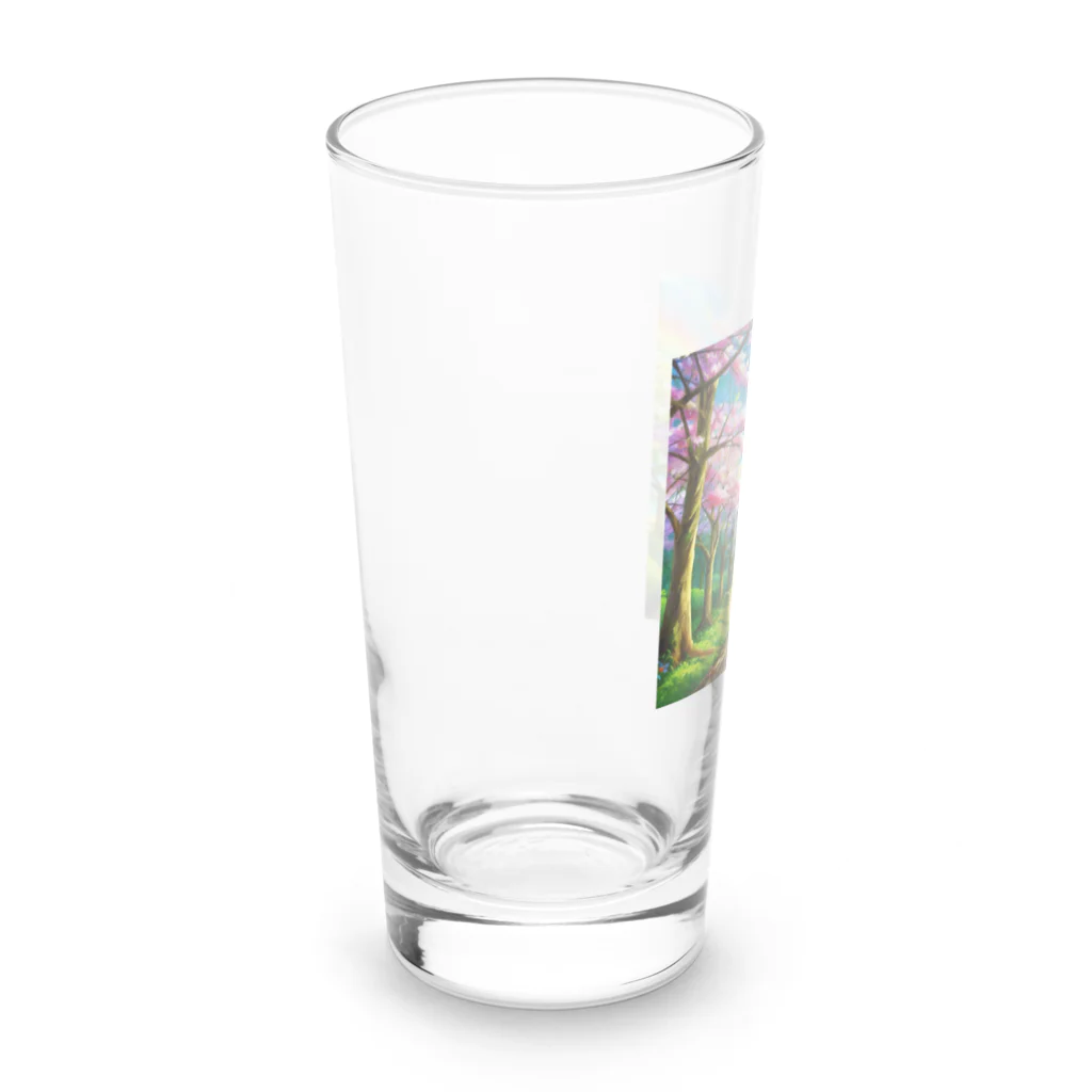 saiun888の虹の橋を渡って帰ってきたトラ猫 Long Sized Water Glass :left