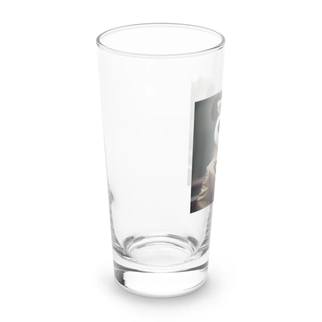 tyuren2のドレスアップしたパンダ Long Sized Water Glass :left