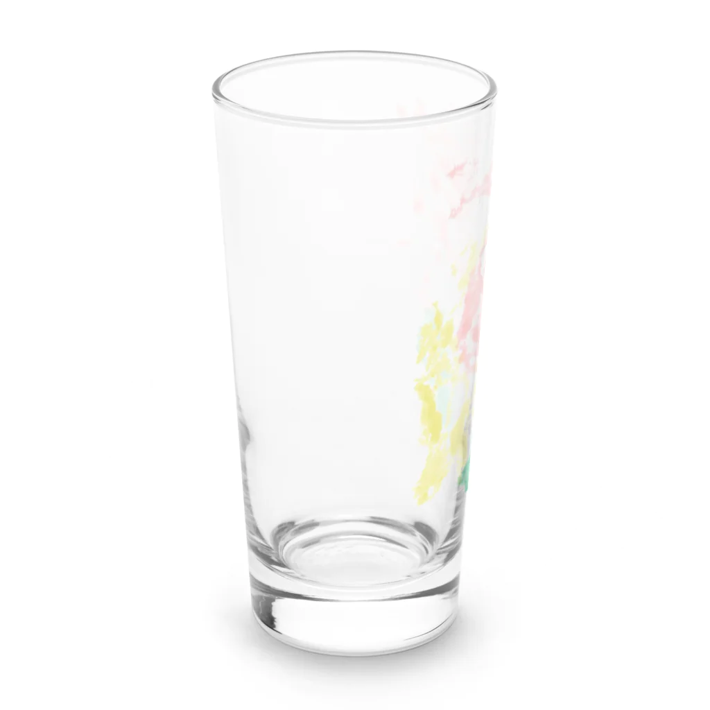 ヒヨドリ派のFake rabbit image Long Sized Water Glass :left