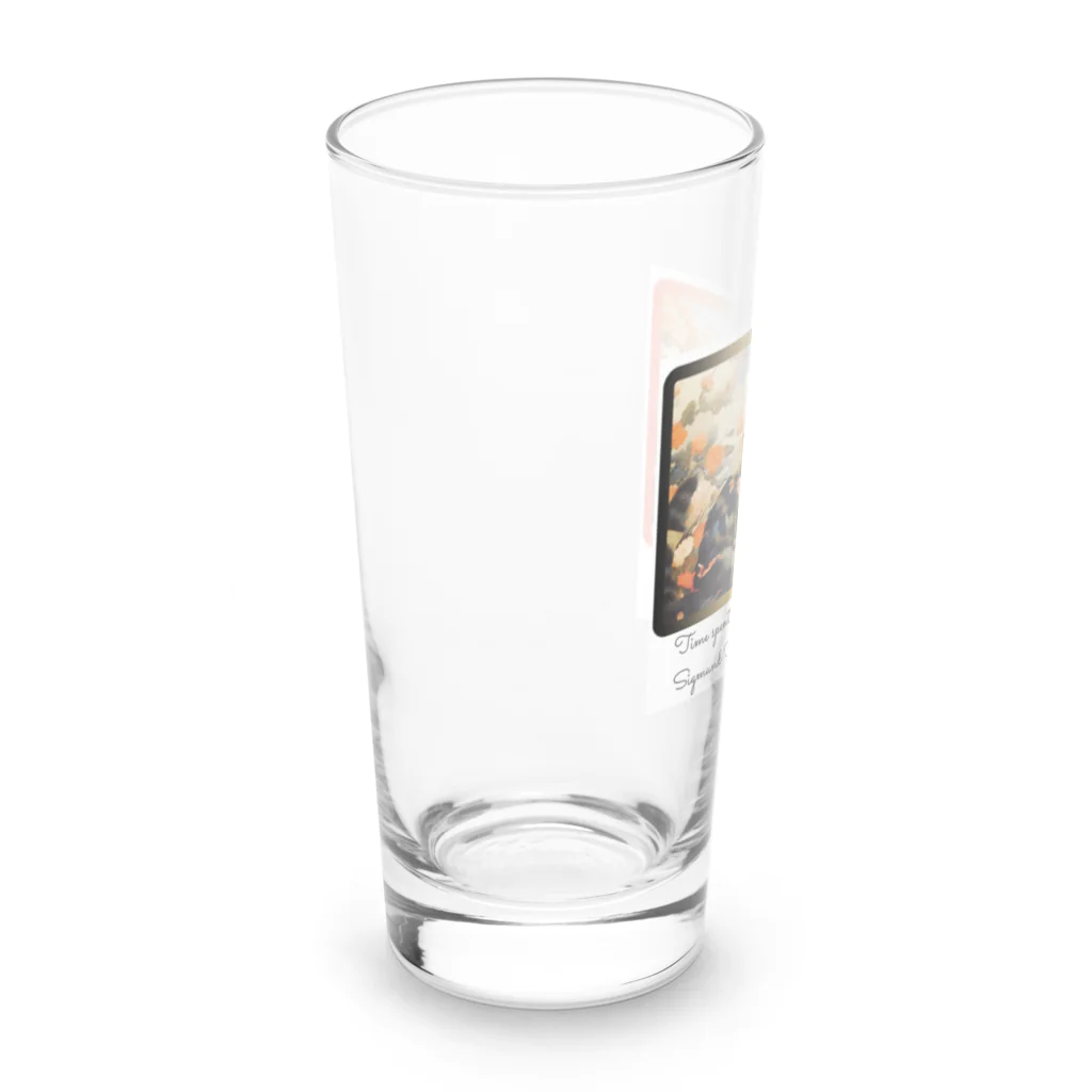 adarahの和風アートと三毛猫 Long Sized Water Glass :left