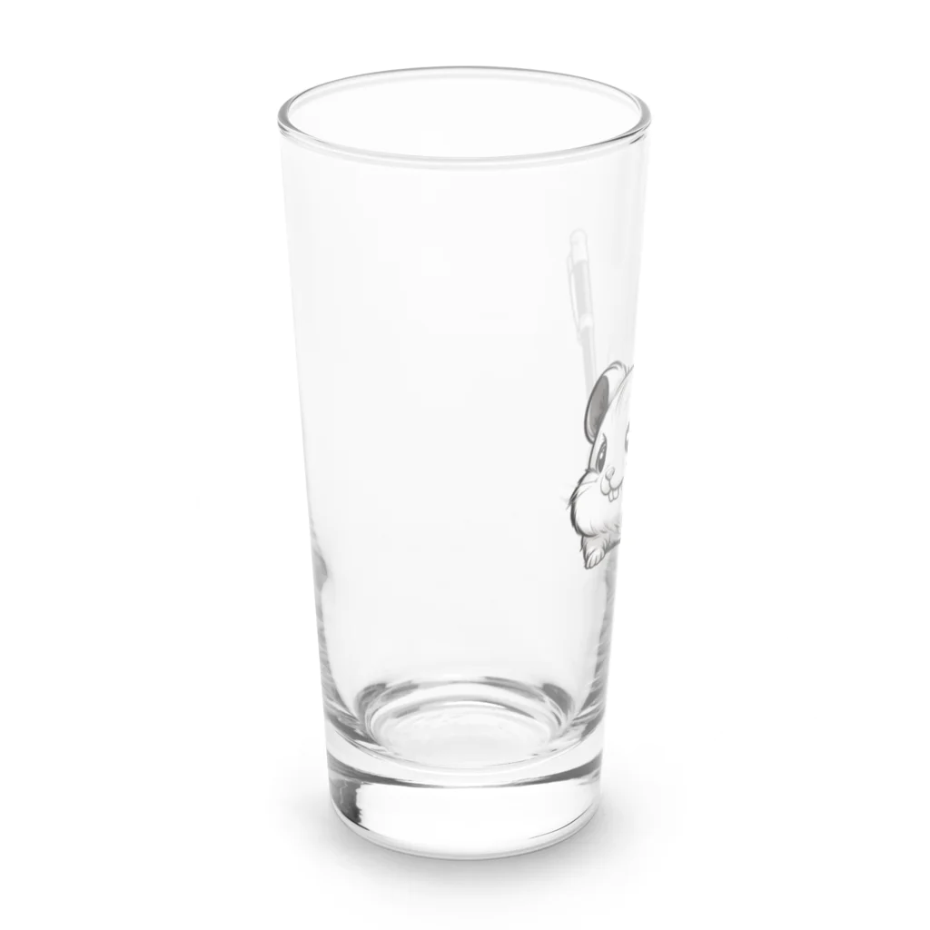 クリエイティブ・スタイル・ストアの働くのが嫌そうなハムスター Long Sized Water Glass :left
