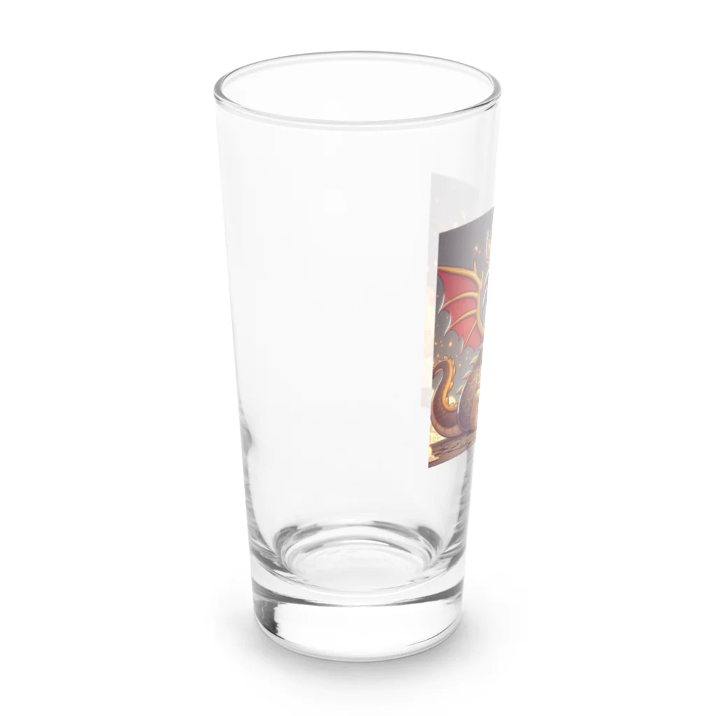 nekodoragonの火噴き猫ドラゴン Long Sized Water Glass :left
