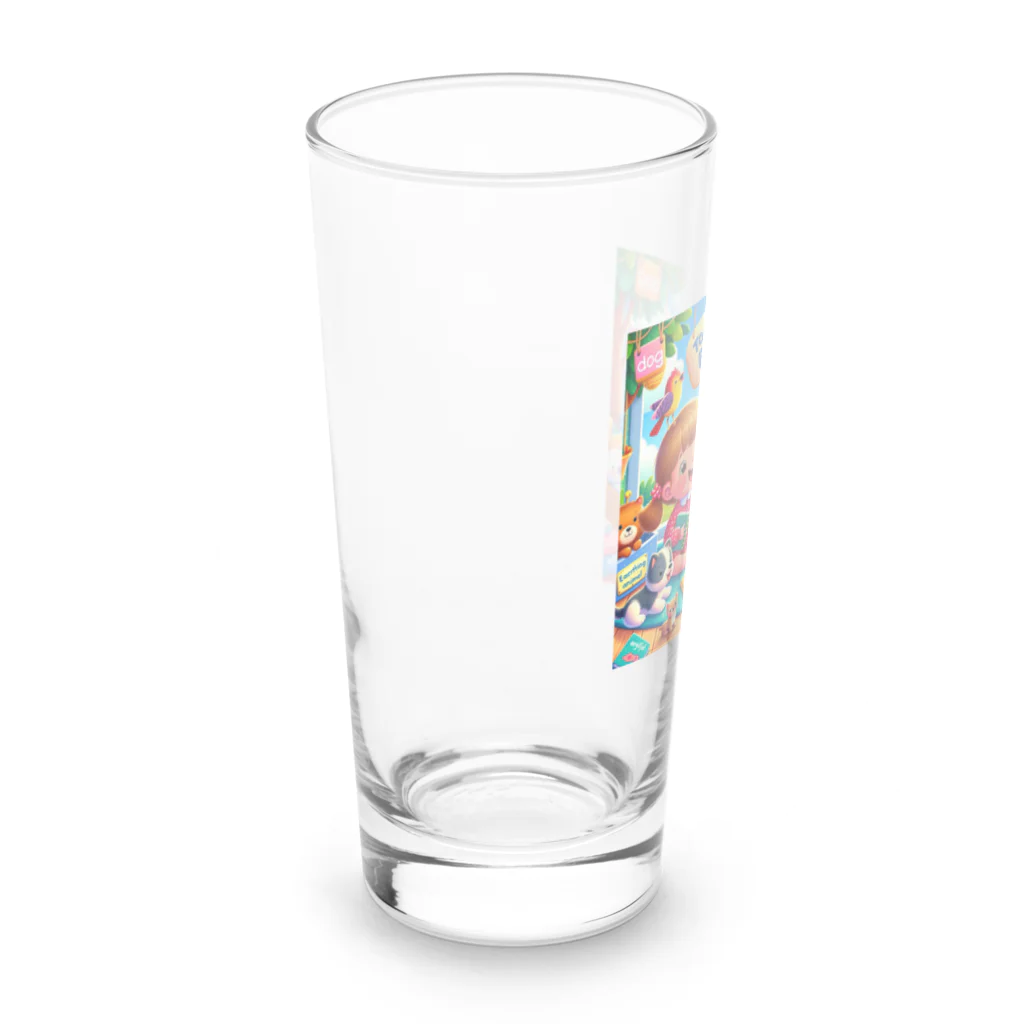 ほっこり絵音舎のいっしょにえいご！ Long Sized Water Glass :left